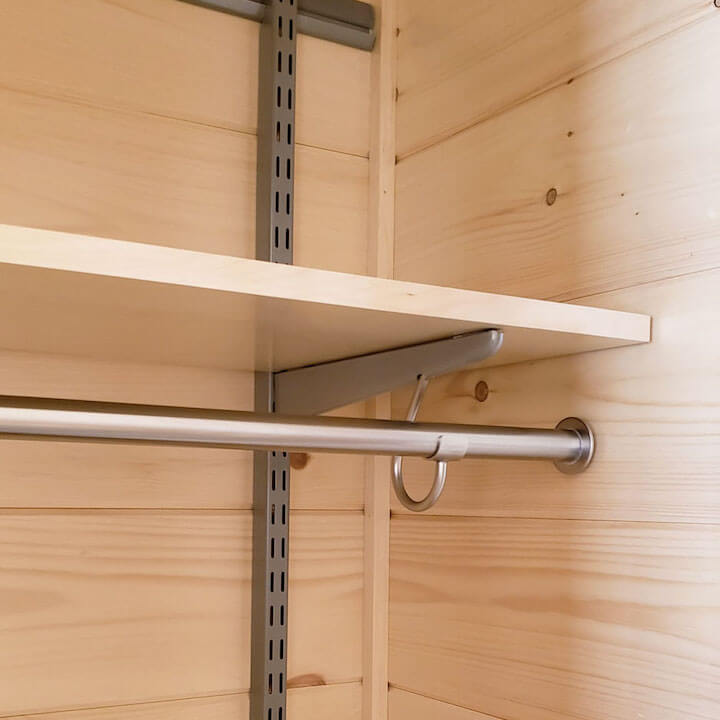 Wood Shelving in Closets