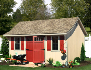 photo of a 10' x 16', Buckskin T-111 Elite Cape style shed