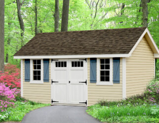 10' x 16', Beige Vinyl (Elite) Shed