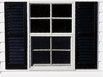 Small Window with black shutters- 18