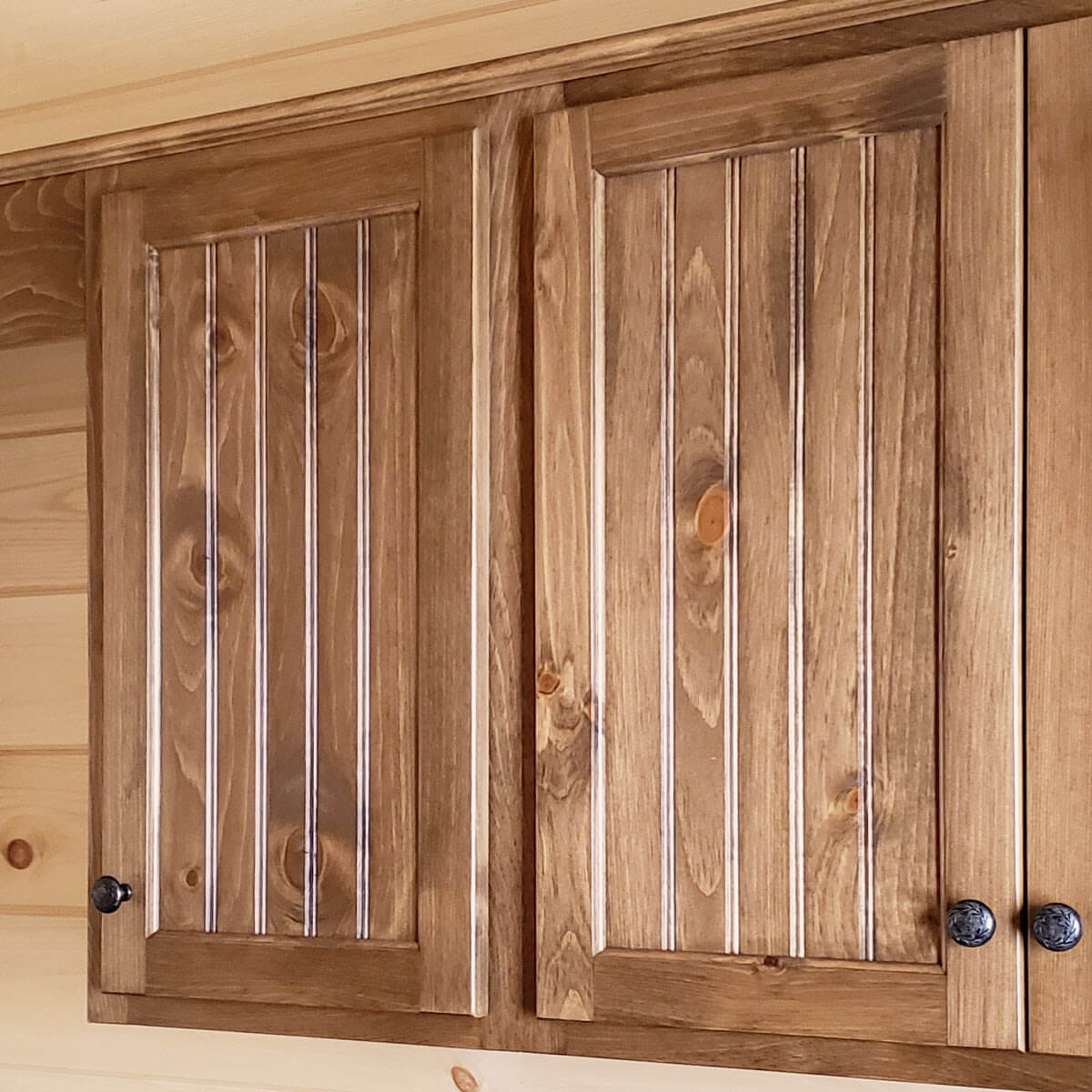 Coppertone Pine Kitchen Cabinets