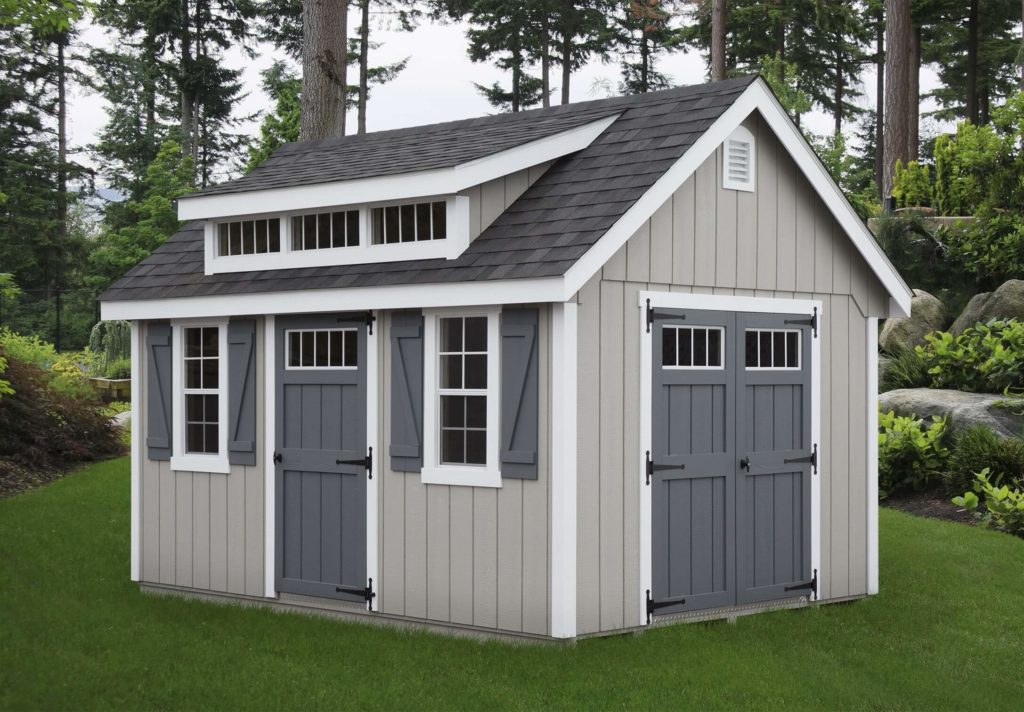 Grey Elite Dormer Shed