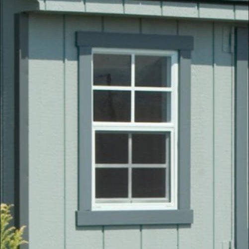 Amish build shed window