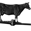 Cow weathervane accent