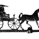 Horse & Buggy weathervane accent