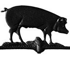 Pig weathervane accent