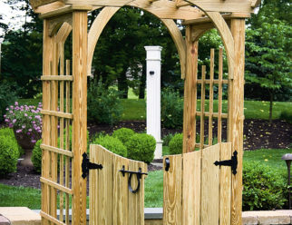 Roman Arch Arbor with Gates