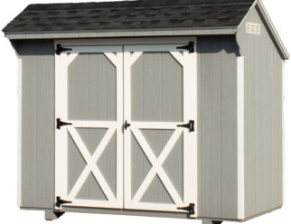 Mini quaker wood storage shed