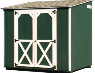Mini lean wood storage shed