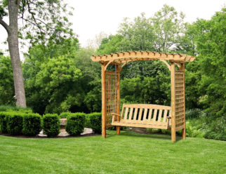Brandywine Arbor with English garden swing