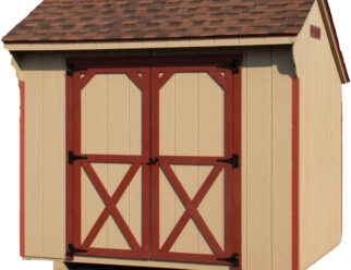 Mini quaker wood storage shed