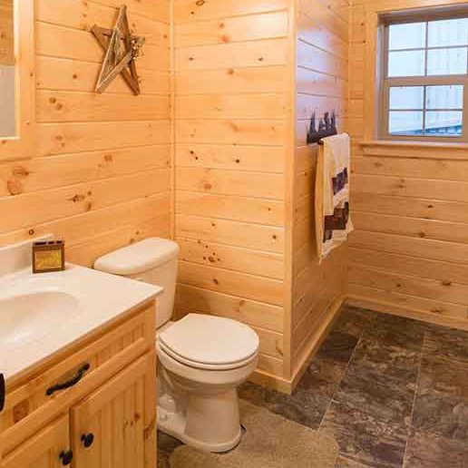 Bathroom interior with vanity