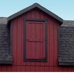 Red Dutch dormer with door