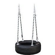 Tire swing with chain rope