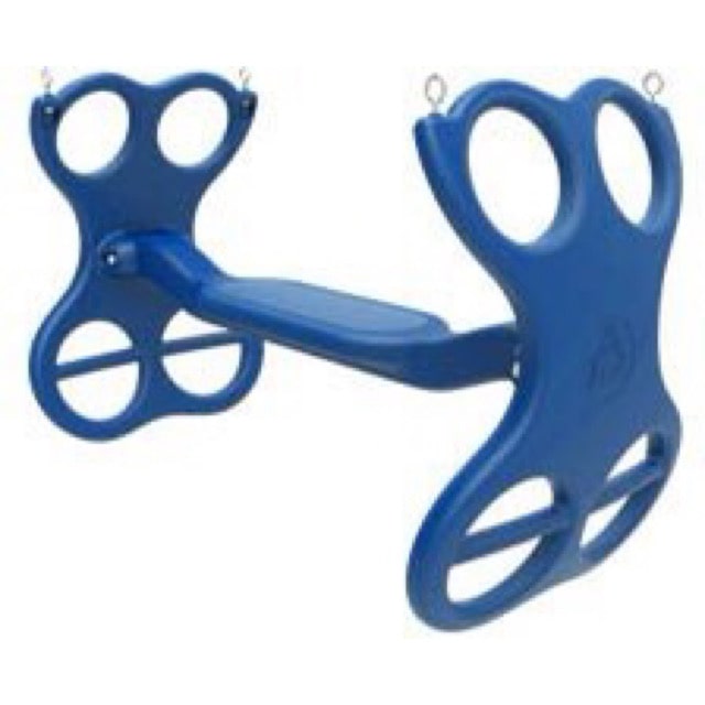 Blue dual rider for playground