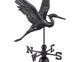 Graceful heron silo weathervane