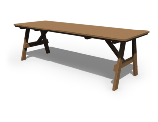 3'x8' Wooden Picnic Table_Patiova