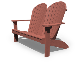 4’-Adirondack-Wood Love-Seat-Patiova