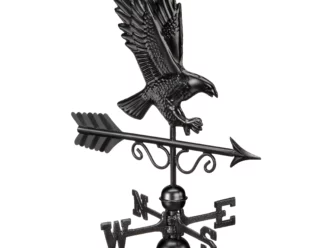 Black aluminum eagle weathervane