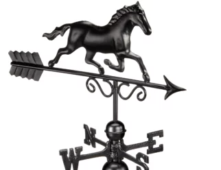 Black aluminum sailboat weathervane