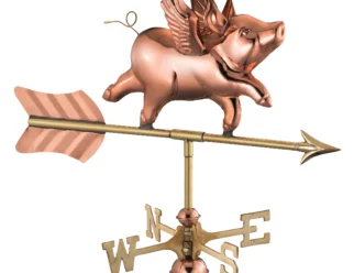 Flying pig weathervane