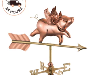 Flying pig weathervane