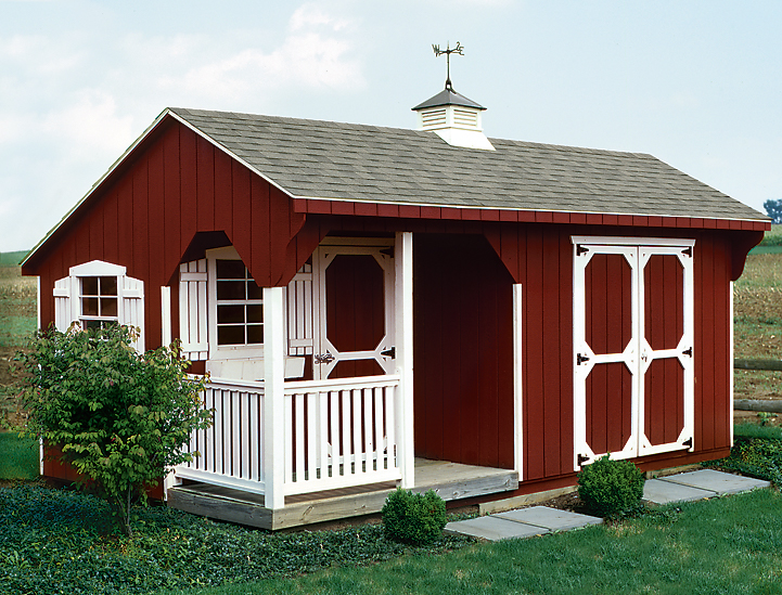 Backyard carriage style shed