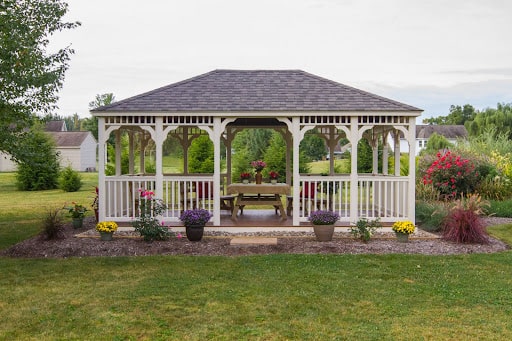 Traditional white gazebo