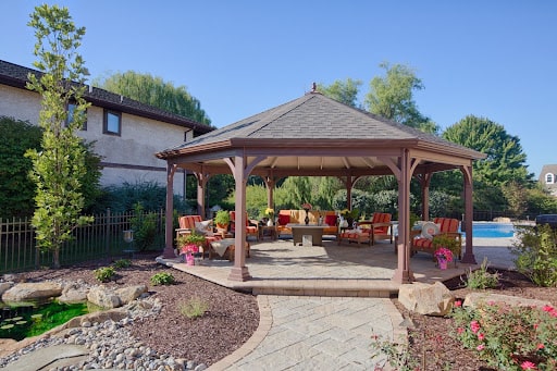 Modern wood gazebo