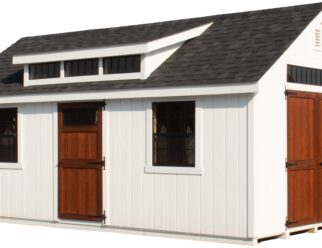 A-frame elite wood shed