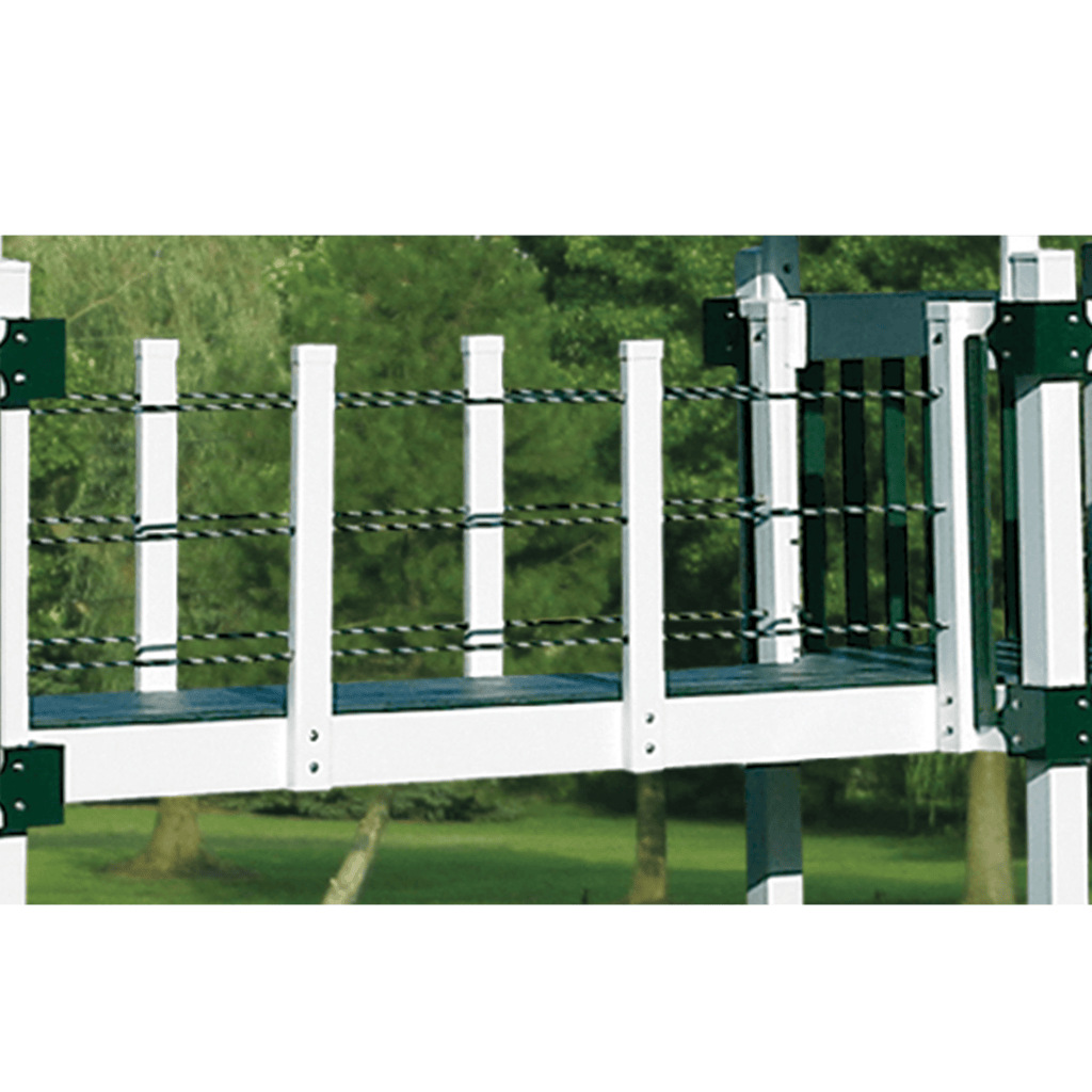 Playground bridge with rope