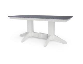 gray and white rectangle dining table