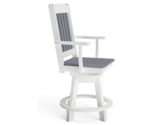 gray sunnyside swivel counter arm chair