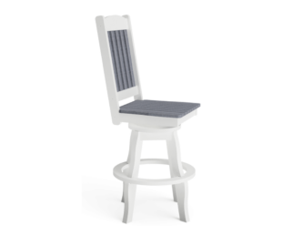 gray sunnyside swivel bar side chair