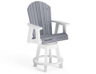 gray swivel counter arm chair