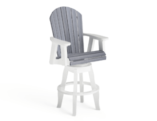 gray swivel bar arm chair