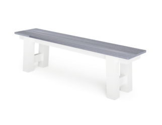 gray trestle bench