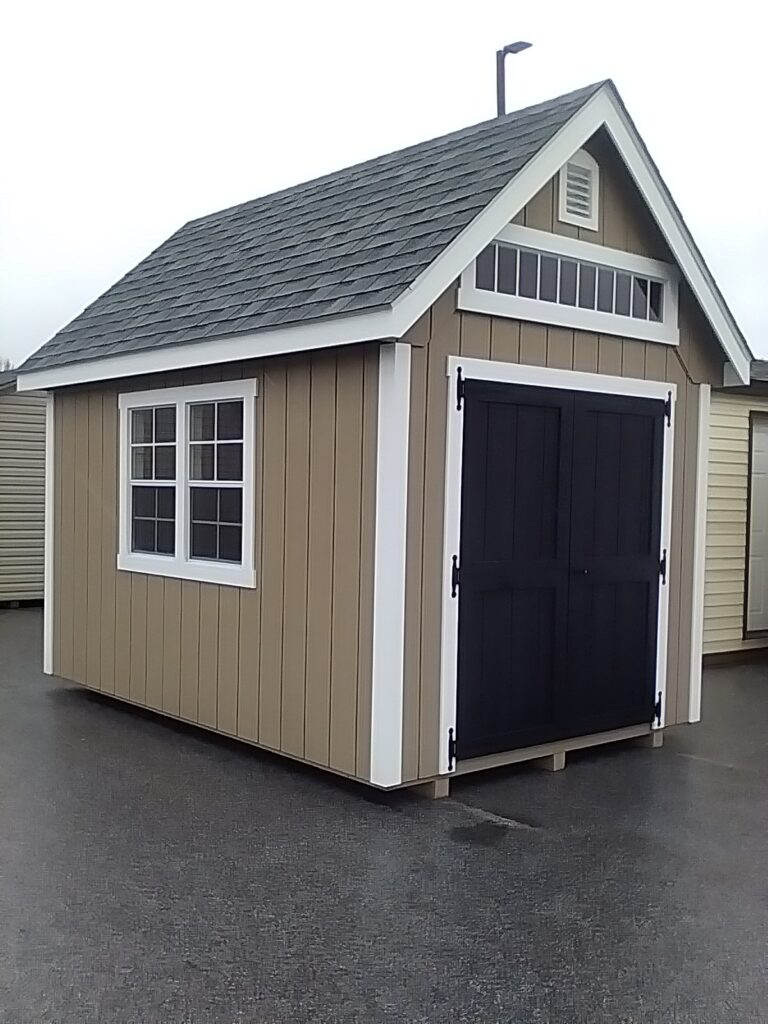 8x12 A-Frame Garden in stock shed