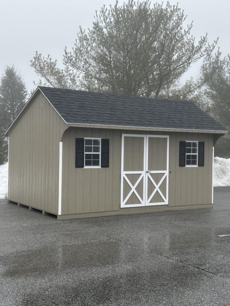 In stock 12x16 quaker shed