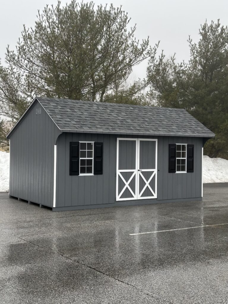 In stock 12x18 quaker shed