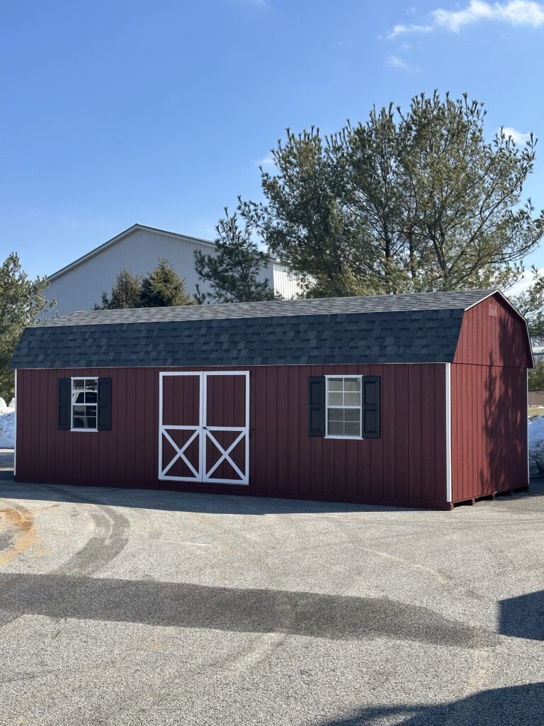 in stock 12x28 dutch red shed