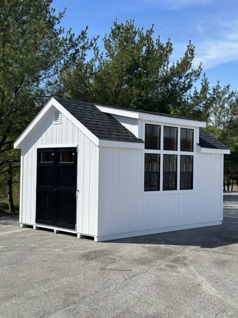 white 10x16 classic NE in stock shed