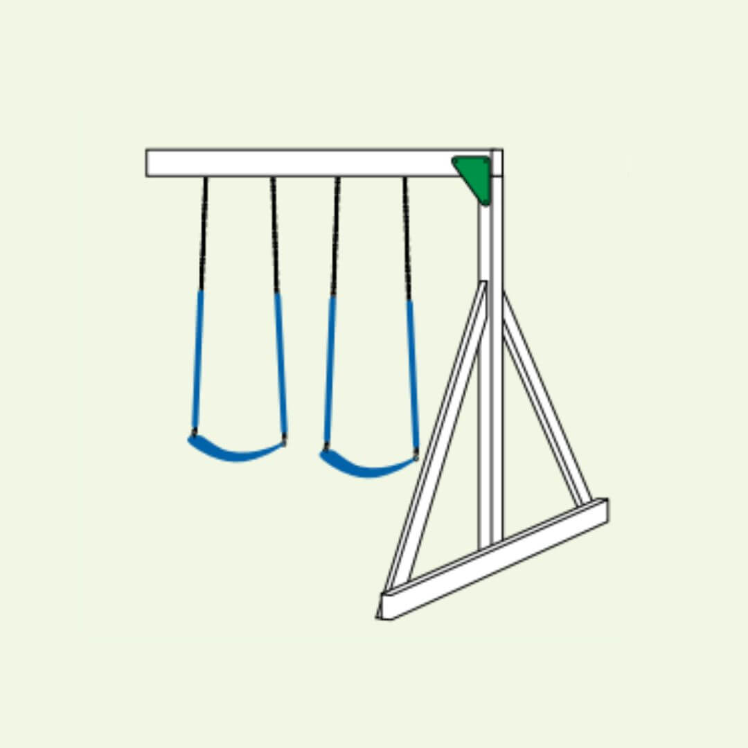 Graphic of a 2-Position Single Swing Beam