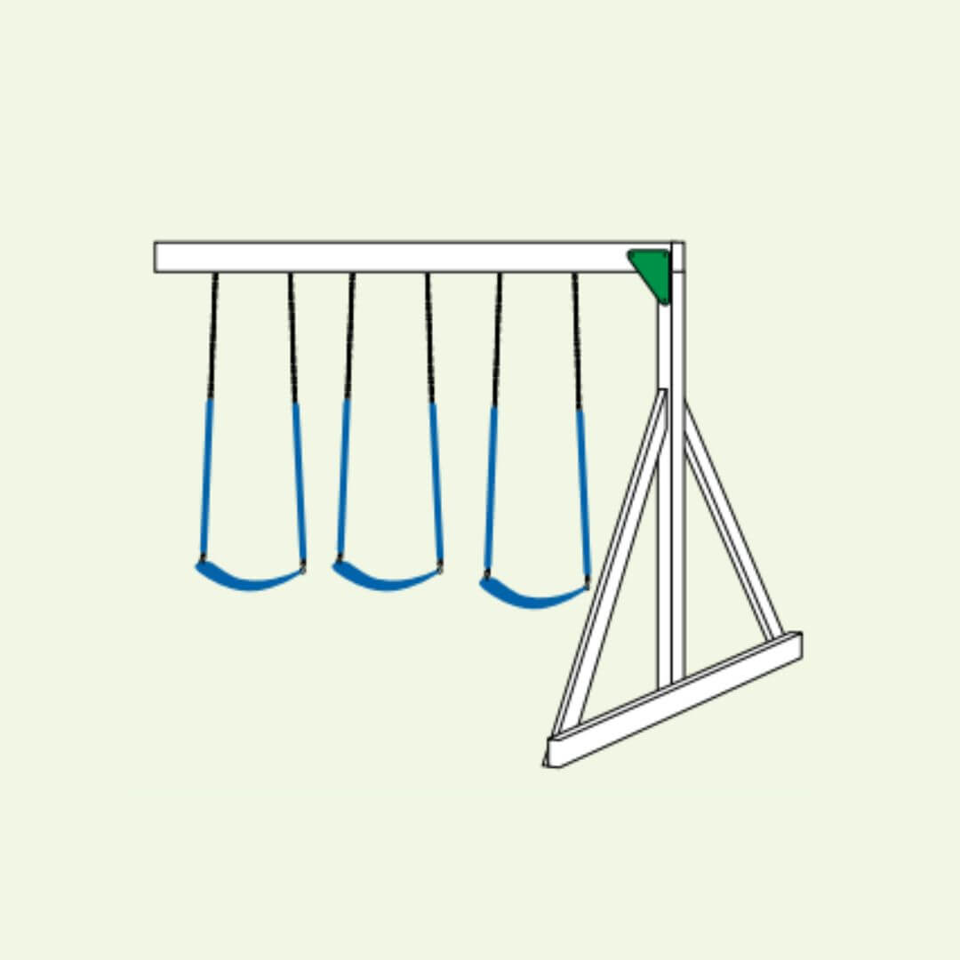 Graphic of a 3-Position Single Swing Beam
