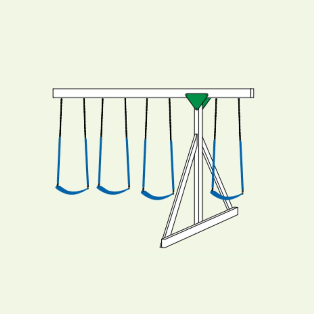 Graphic of a 4-Position Single Swing Beam
