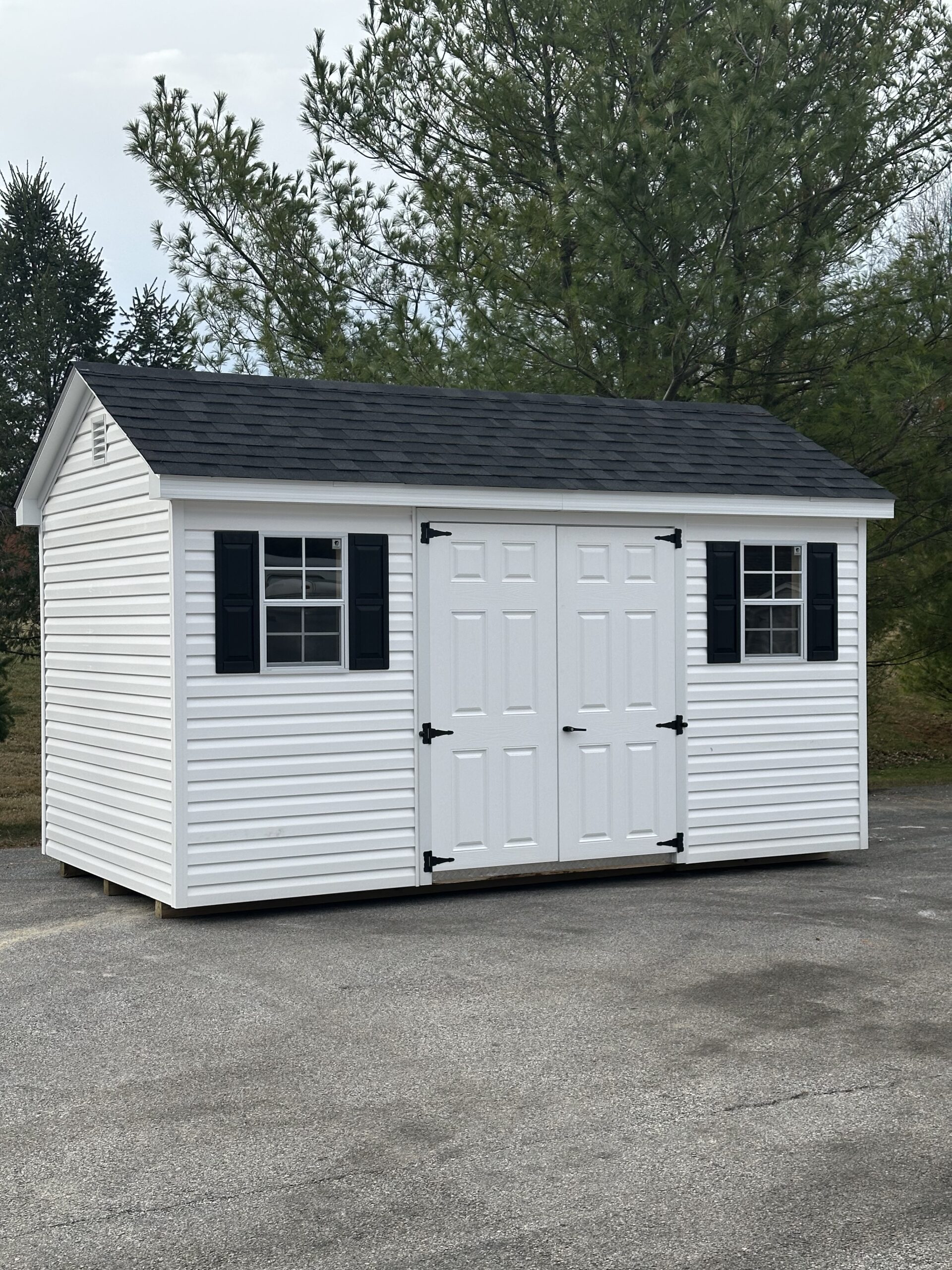 white 8x14 in stock cape shed