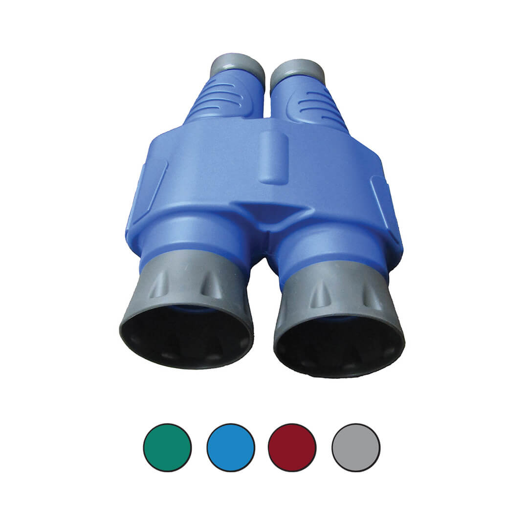 Blue binoculars
