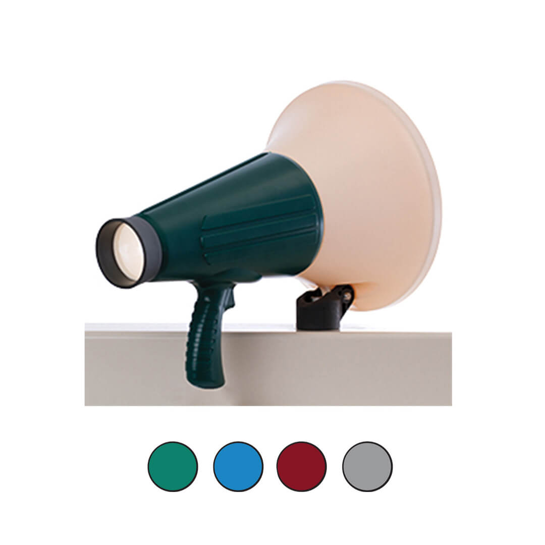 Green and pink megaphone
