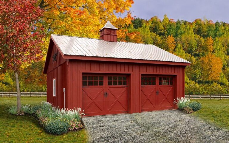 board and batten 2 car garage