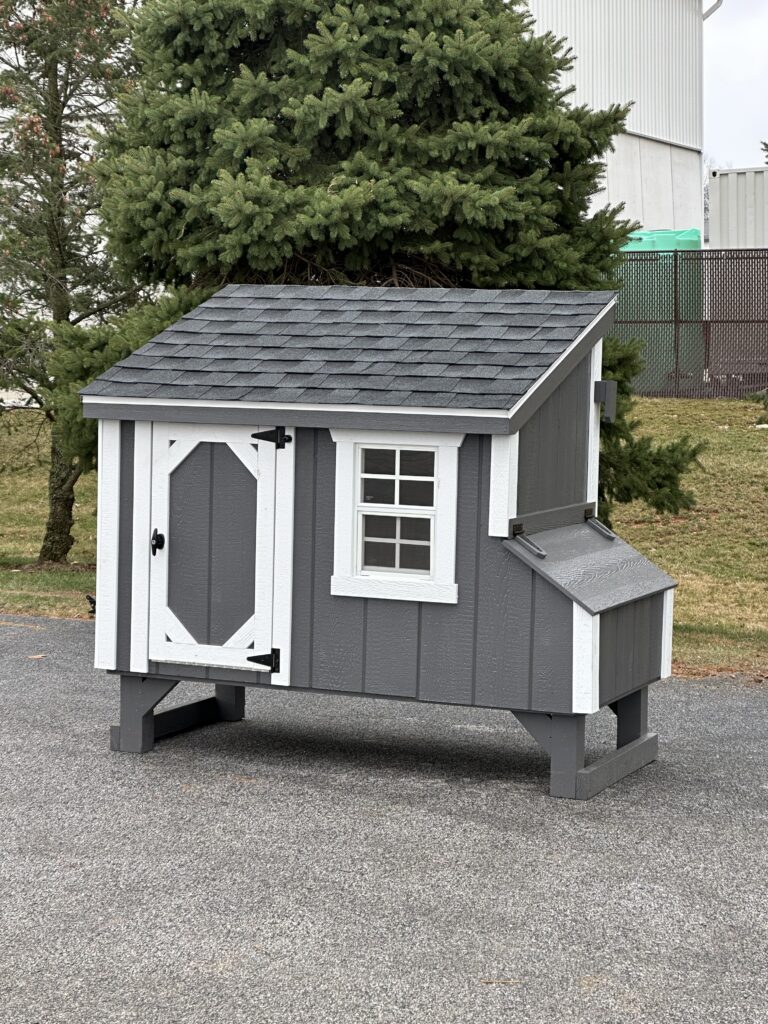 in-stock lean to chicken coop